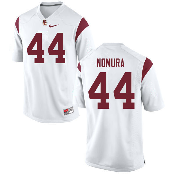 Men #44 Tuasivi Nomura USC Trojans College Football Jerseys Sale-White